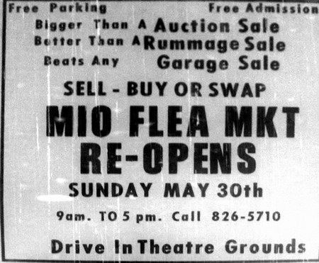 Galaxy Drive-In Theatre - Opening Ad For Flea Market 1969